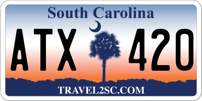 SC license plate ATX420