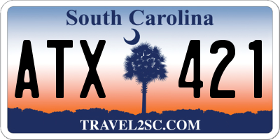 SC license plate ATX421