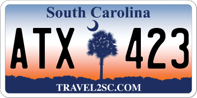 SC license plate ATX423