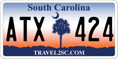 SC license plate ATX424