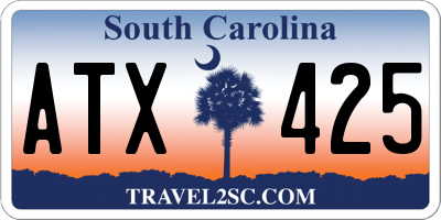 SC license plate ATX425