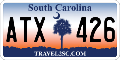 SC license plate ATX426
