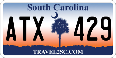 SC license plate ATX429