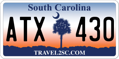 SC license plate ATX430