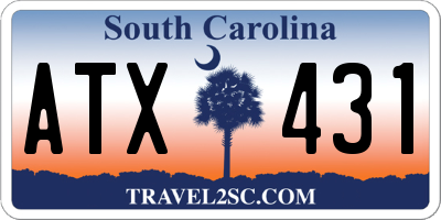 SC license plate ATX431