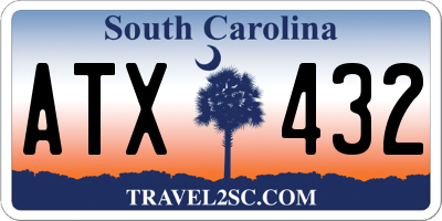 SC license plate ATX432
