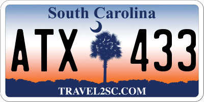 SC license plate ATX433