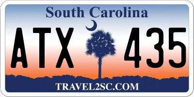SC license plate ATX435