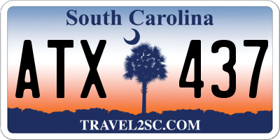 SC license plate ATX437