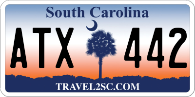 SC license plate ATX442