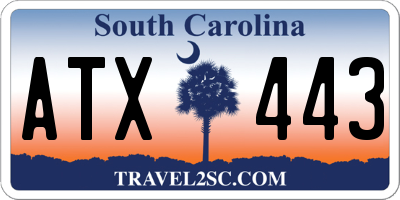 SC license plate ATX443