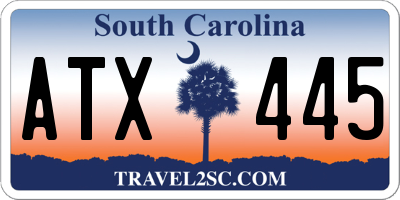 SC license plate ATX445