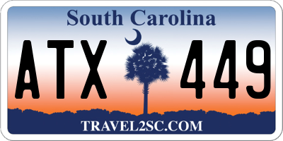 SC license plate ATX449