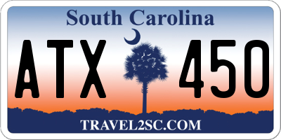 SC license plate ATX450