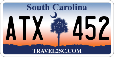 SC license plate ATX452