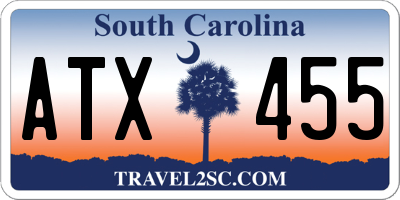SC license plate ATX455