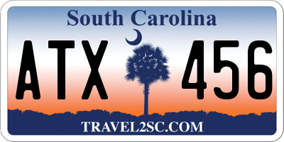 SC license plate ATX456
