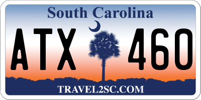 SC license plate ATX460