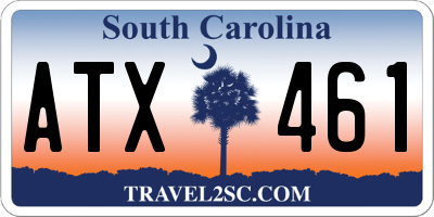 SC license plate ATX461