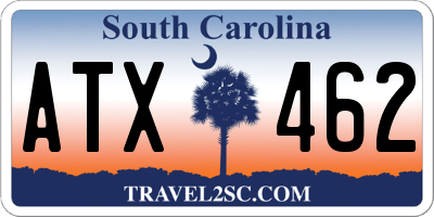 SC license plate ATX462