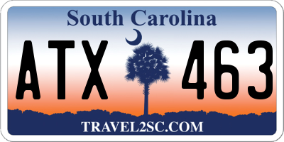 SC license plate ATX463