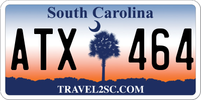 SC license plate ATX464