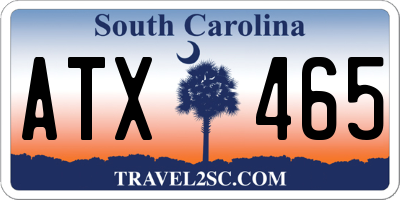 SC license plate ATX465