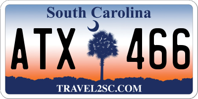 SC license plate ATX466
