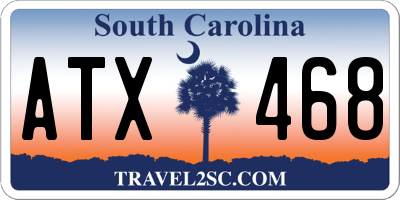 SC license plate ATX468