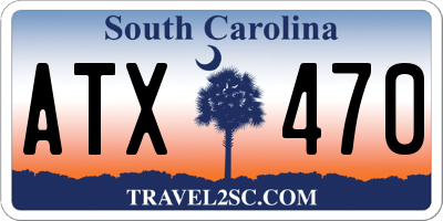 SC license plate ATX470