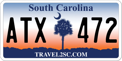 SC license plate ATX472