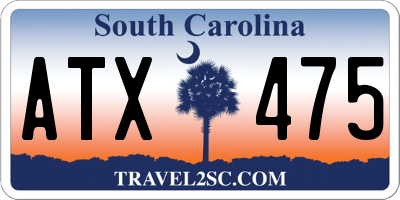 SC license plate ATX475