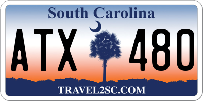 SC license plate ATX480