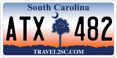 SC license plate ATX482