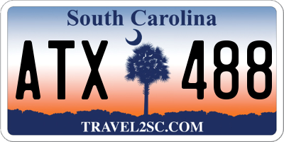SC license plate ATX488