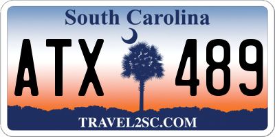 SC license plate ATX489