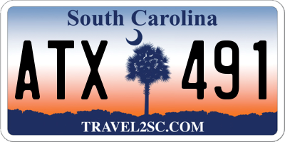SC license plate ATX491