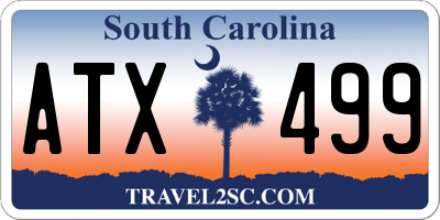 SC license plate ATX499