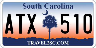 SC license plate ATX510