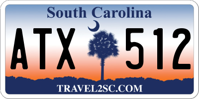 SC license plate ATX512
