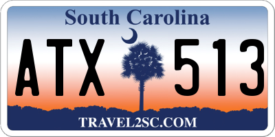 SC license plate ATX513