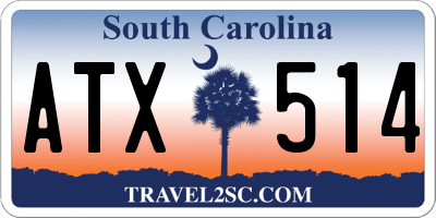 SC license plate ATX514
