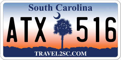 SC license plate ATX516