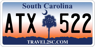 SC license plate ATX522