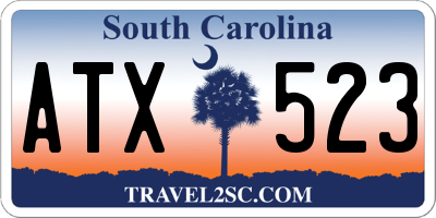 SC license plate ATX523