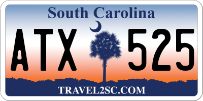 SC license plate ATX525