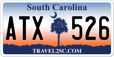 SC license plate ATX526