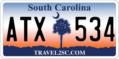 SC license plate ATX534