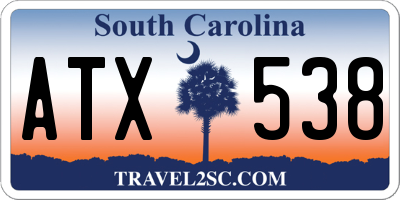 SC license plate ATX538