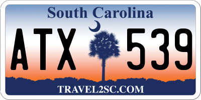 SC license plate ATX539